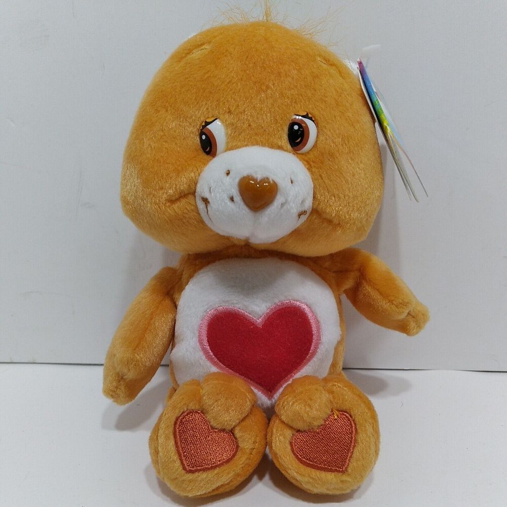 Care Bears Tenderheart Bear 8” Plush Orange Heart With Tags 2002 Vintage